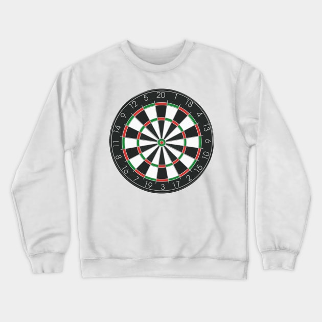 Large Dartboard Crewneck Sweatshirt by TinaGraphics